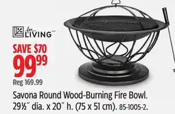 Canadian Tire For living Savona Round Wood-Burning Fire Bowl offer