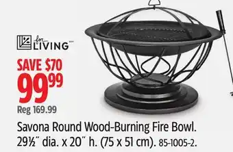 Canadian Tire For living Savona Round Wood-Burning Fire Bowl offer