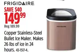 Canadian Tire Frigidaire Copper Stainless-Steel Bullet Ice Maker offer