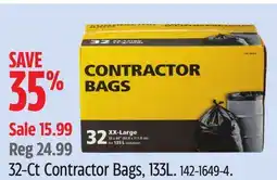 Canadian Tire 32-Ct Contractor Bags offer