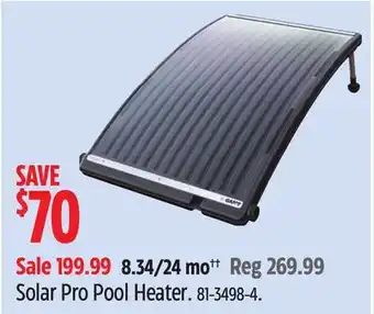 Canadian Tire Solar Pro Pool Heater offer