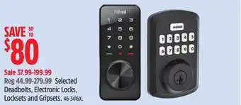 Canadian Tire Alfred Selected Deadbolts, Electronic Locks, Locksets and Gripsets offer