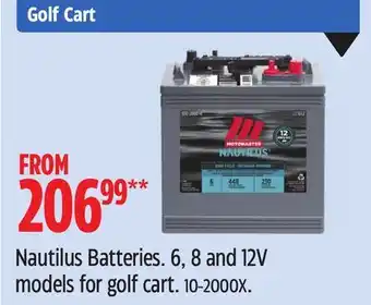 Canadian Tire MOTOMASTER Nautilus Batteries offer