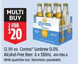Canadian Tire Corona Sunbrew 0.0% Alcohol-Free Beer offer