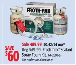 Canadian Tire Froth-Pak Sealant Spray Foam Kit offer