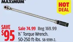 Canadian Tire Maximum 1⁄2˝ Torque Wrench offer
