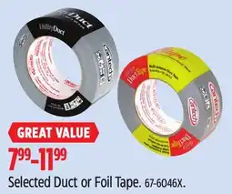 Canadian Tire Selected Duct or Foil Tape offer