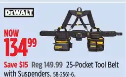 Canadian Tire Dewalt 25-Pocket Tool Belt with Suspenders offer