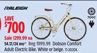 Canadian Tire Raleigh Dobson Comfort Adult Electric Bike offer