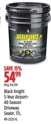 Canadian Tire Black Knight 5-Year Airport+ All-Season Driveway Sealer, 17L offer
