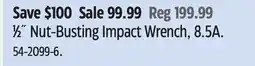 Canadian Tire MAXIMUM 1⁄2˝ Nut-Busting Impact Wrench, 8.5A offer