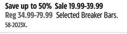 Canadian Tire NOMA Selected Breaker Bars offer