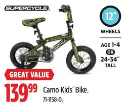 Canadian Tire Supercycle Camo Kids' Bike offer