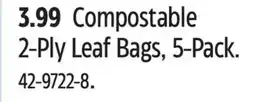 Canadian Tire Canadian Tire 2-Ply Leaf Bags offer