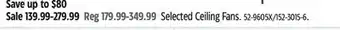 Canadian Tire Noma Selected Ceiling Fans offer