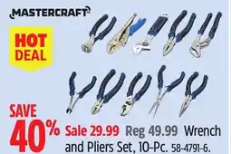 Canadian Tire Mastercraft Wrench and Pliers Set, 10-Pc offer