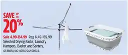 Canadian Tire Selected Drying Racks, Laundry Hampers, Basket and Sorters offer