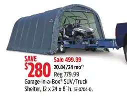 Canadian Tire Garage-in-a-Box SUV/Truck Shelter, 12 x 24 x 8´ h offer