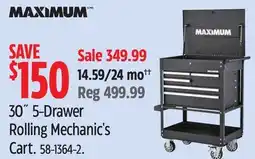 Canadian Tire Maximum 30˝ 5-Drawer Rolling Mechanic's Cart offer