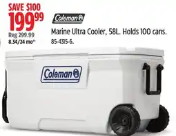 Canadian Tire Coleman Marine Ultra Cooler, 58L. Holds 100 cans offer