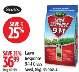 Canadian Tire Scotts Lawn Response 9-1-1 Grass Seed, 8kg offer