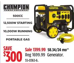 Canadian Tire Champion Generator offer