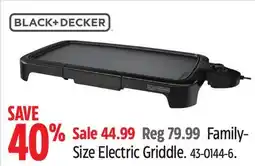 Canadian Tire Black + Decker Family- Size Electric Griddle offer