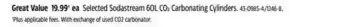 Canadian Tire Soda Stream Selected Sodastream 60L CO2 Carbonating Cylinders offer
