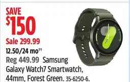 Canadian Tire Samsung Galaxy Watch7 Smartwatch, 44mm, Forest Green offer