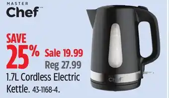 Canadian Tire Master-chef 1.7L Cordless Electric Kettle offer