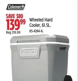 Canadian Tire Coleman Wheeled Hard Cooler, 61.5L offer