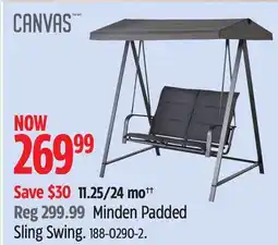 Canadian Tire Canvas Minden Padded Sling Swing offer