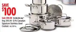 Canadian Tire Paderno 12-Pc Canadian Signature Stainless-Steel Cookset offer