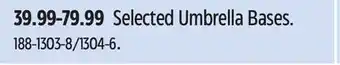 Canadian Tire Selected Umbrella Bases offer