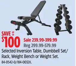 Canadian Tire Cap Barbell Selected Inversion Table, Dumbbell Set/Rack, Weight Bench or Weight Set offer