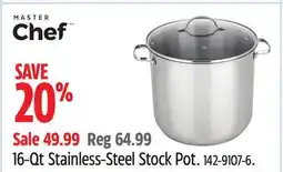 Canadian Tire Master Chef 16-Qt Stainless-Steel Stock Pot offer