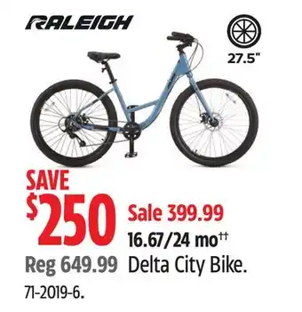 Canadian Tire Raleigh Delta City Bike offer