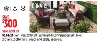 Canadian Tire Canvas Summerhill Conversation Set, 6-Pc offer