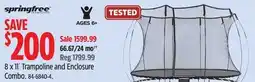 Canadian Tire springfree 8 x 11´ Trampoline and Enclosure Combo offer