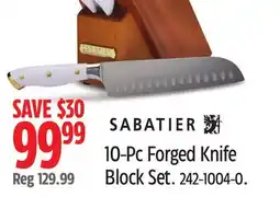 Canadian Tire Sabatier 10-Pc Forged Knife Block Set offer