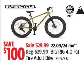 Canadian Tire SUPERCYCLE BIG RIG 4.0 Fat Tire Adult Bike offer