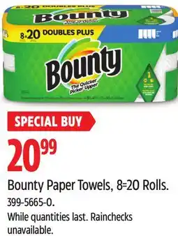 Canadian Tire Bounty Paper Towels offer