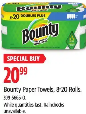 Canadian Tire Bounty Paper Towels offer