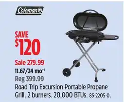 Canadian Tire Coleman Road Trip Excursion Portable Propane Grill offer