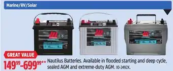 Canadian Tire Motomaster Nautilus Batteries offer