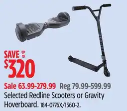 Canadian Tire Selected Redline Scooters or Gravity Hoverboard offer