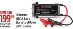 Canadian Tire Motomaster Eliminator 1500A Jump Starter and Power Bank offer