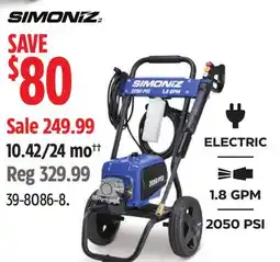 Canadian Tire Pressure Washer offer