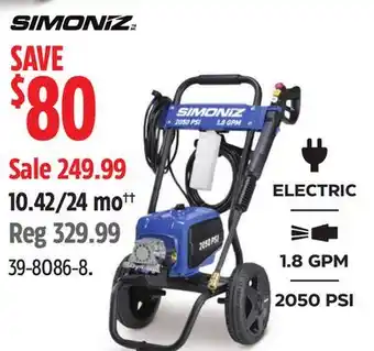 Canadian Tire Pressure Washer offer