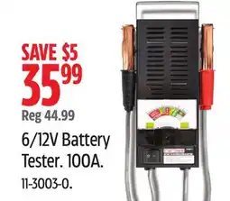 Canadian Tire 6/12 V Battery Tester offer